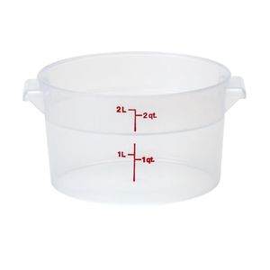 Cambro 1.9L Polypropylene Translucent Round - 1