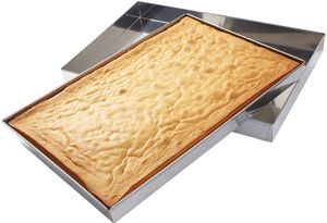 Matfer Straight Stainless Steel Square Cake Tin 60x40x5cm - 11531-01 - 1