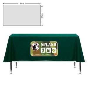 Custom Branded Premium Fabric Tablecloth - 178x366cm (8ft Table - Mid Drop) - C3015 - 1