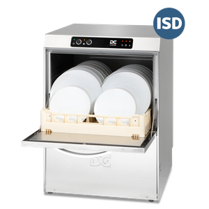 DC SD50ISD Standard Range 500mm Basket Frontloading Commercial Dishwasher with Integral Water Softener & Drain Pump, 18 Plates - SD50ISD - 1
