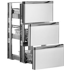 Diamond T1/3-X Drawers kit, stainless steel, (1/3+1/3+1/3) x TAV - T1-3-X - 1