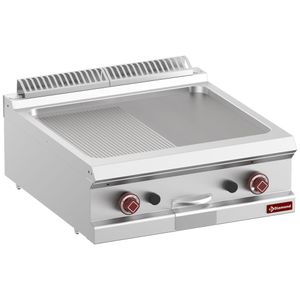 Diamond G7/PM7T-N Gas 1/2 Smooth 1/2 Ribbed Fry Top Grill - G7-PM7T-N - 1