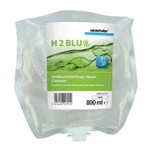 Winterhalter H2 BLUe Unperfumed Antibacterial Foam Hand Soap 800ml - 3 Pack - DE517 - 1