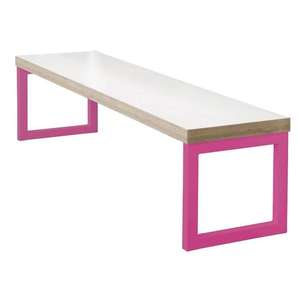 Bolero Dining Bench White with Pink Frame 5ft - Case of 1 - DM660 - 1