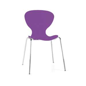 Bolero Purple Stacking Plastic Side Chairs - Case of 4 - GP504 - 1