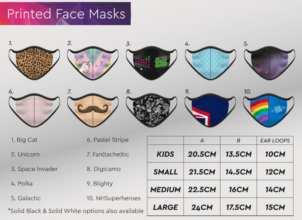 Cloth Face Mask Union Jack - Pack of 5 - FACEMASKGB - 2