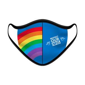 Cloth Face Mask Protect Our NHS Rainbow - Pack of 5 - FACEMASKNHS