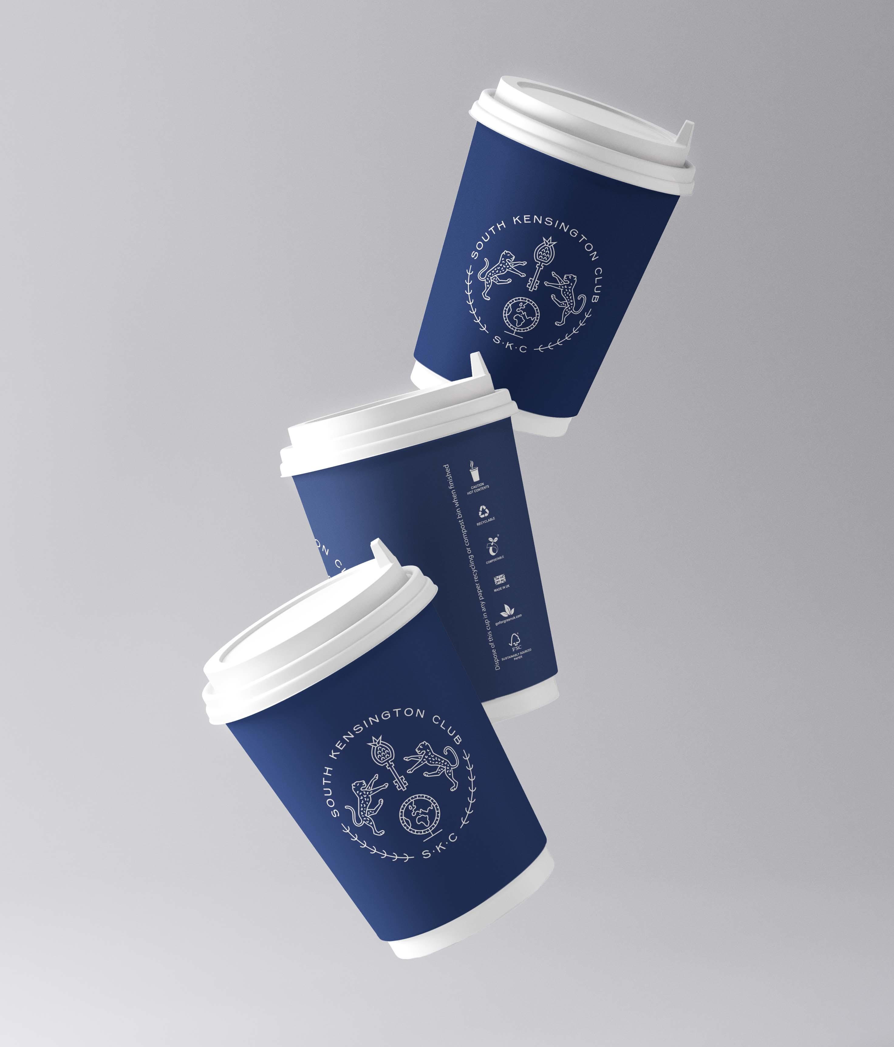 1,000 12oz DW Cups -South Kensington Club DW Coffee cups - 1