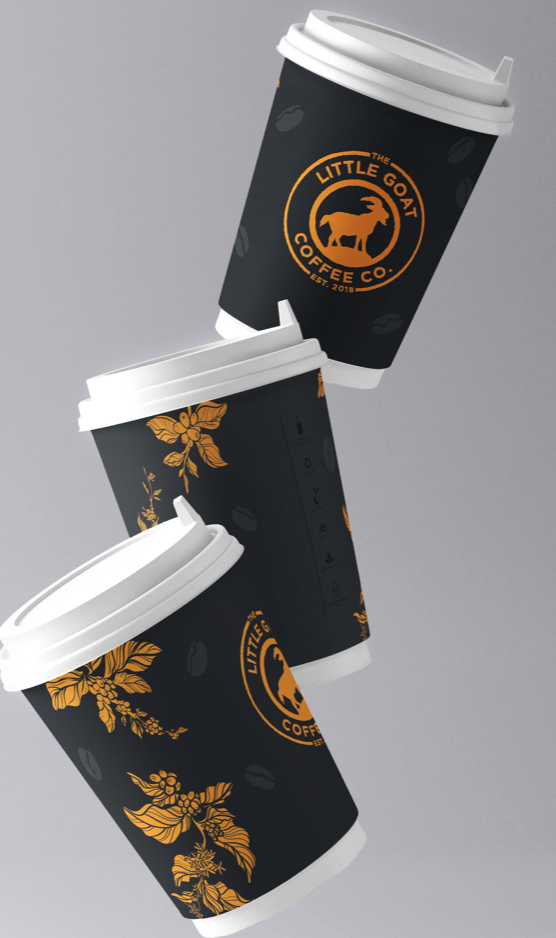 1,000 8oz + 1,000 12oz + 1,000 16oz Little Goat Co.DW Coffee cups - 1