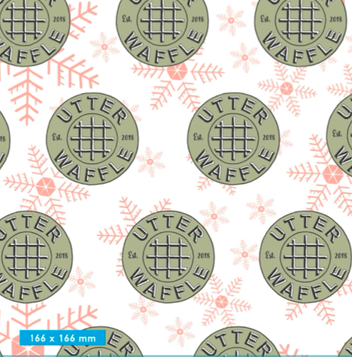 2,000 x Utter Waffle Xmas Custom Printed Greaseproof Paper Sheets - 1