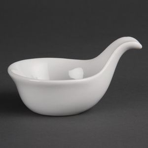 Olympia Miniature Spoon Shape Dipping Bowls 83x 62mm (Pack of 12) - DK803  - 1