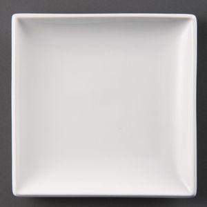 Olympia Whiteware Square Plates 180mm (Pack of 12) - U154  - 1