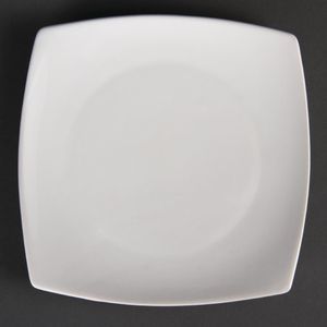 Olympia Whiteware Rounded Square Plates 185mm (Pack of 12) - U169  - 1