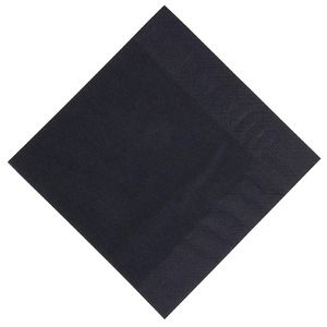 Duni Dinner Napkin Black 40x40cm 3ply 1/8 Fold (Pack of 1000) - GJ113  - 1