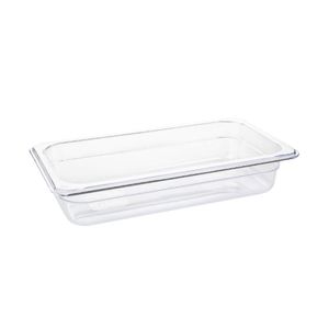 Vogue Polycarbonate 1/3 Gastronorm Container 65mm Clear - U232  - 1
