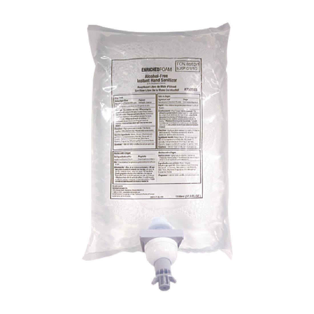 Rubbermaid AutoFoam Unperfumed Foam Alcohol-Free Hand Sanitiser 1.1Ltr (4 Pack) - FN384  - 1