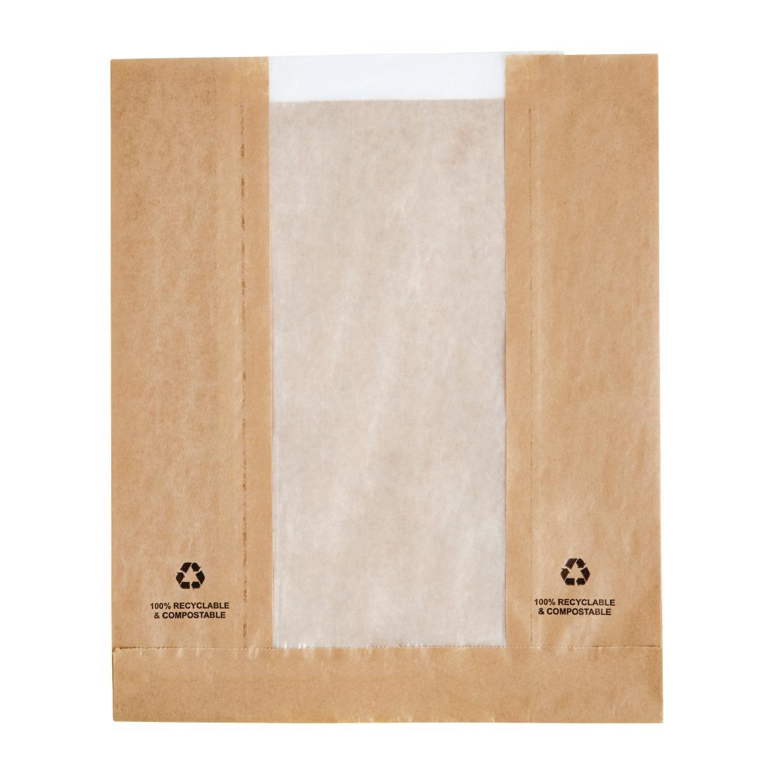 Fiesta Compostable Food Bags with Glassine Windows (Pack of 1000) - DC875  - 1