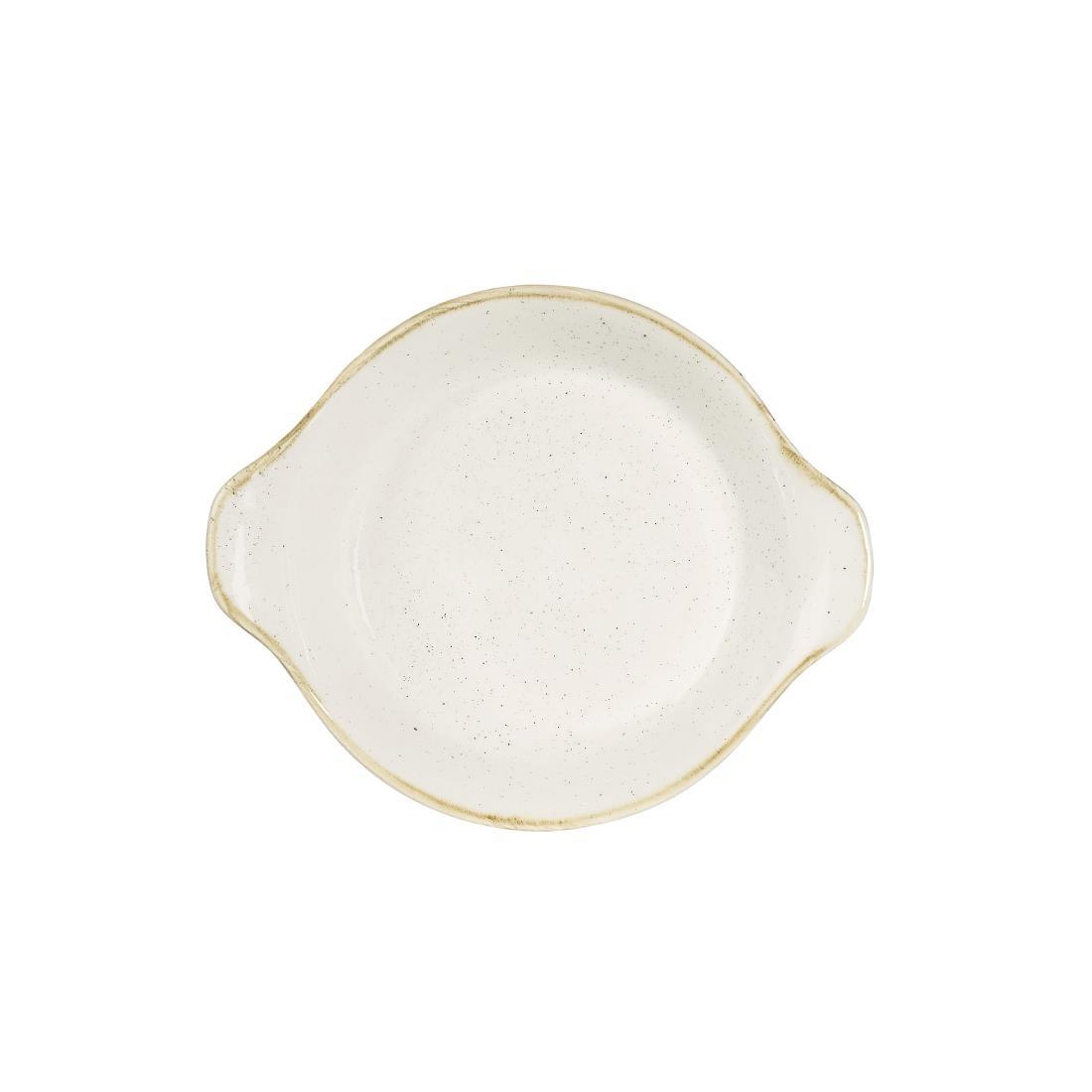 Churchill Stonecast Round Eared Dishes Barley White 180mm (Pack of 6) - DS493  - 2
