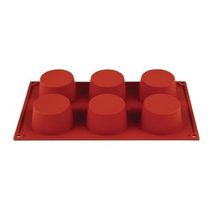 Pavoni Formaflex Silicone Muffin Mould 6 Cup - N933  - 1