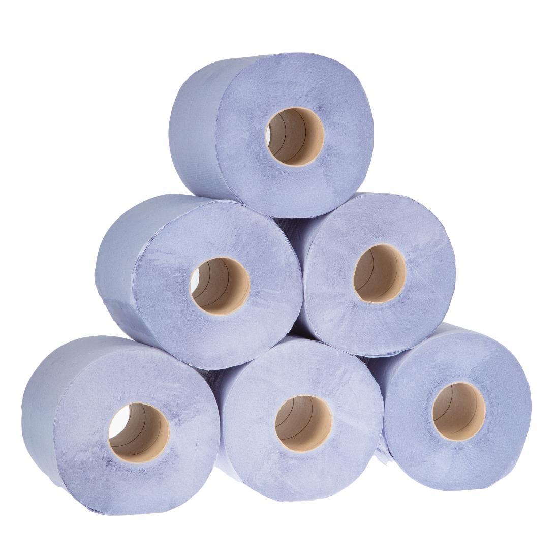 Jantex Centrefeed Blue Rolls 2-Ply 120m (Pack of 6) - DL921  - 9