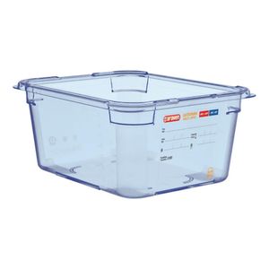 Araven ABS Food Storage Container Blue GN 1/2 150mm - GP585  - 1
