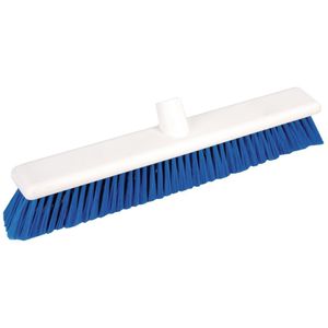 Jantex Hygiene Broom Soft Bristle Blue 18in - DN832  - 1