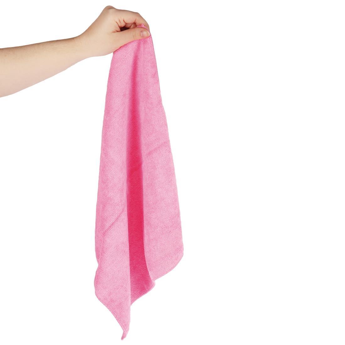 Jantex Microfibre Cloths Pink (Pack of 5) - DN840  - 5
