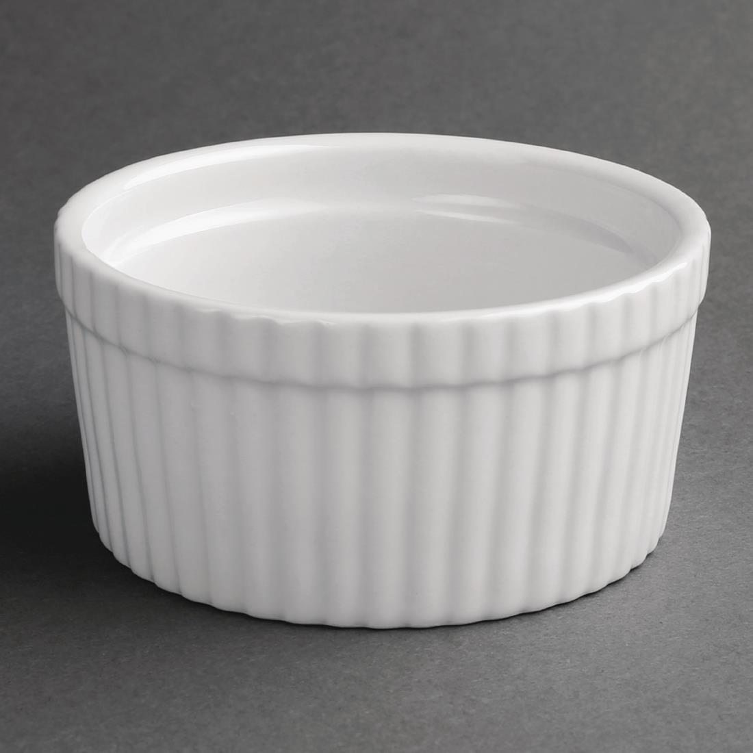 Olympia Whiteware Souffle Dishes 105mm (Pack of 6) - W431  - 1