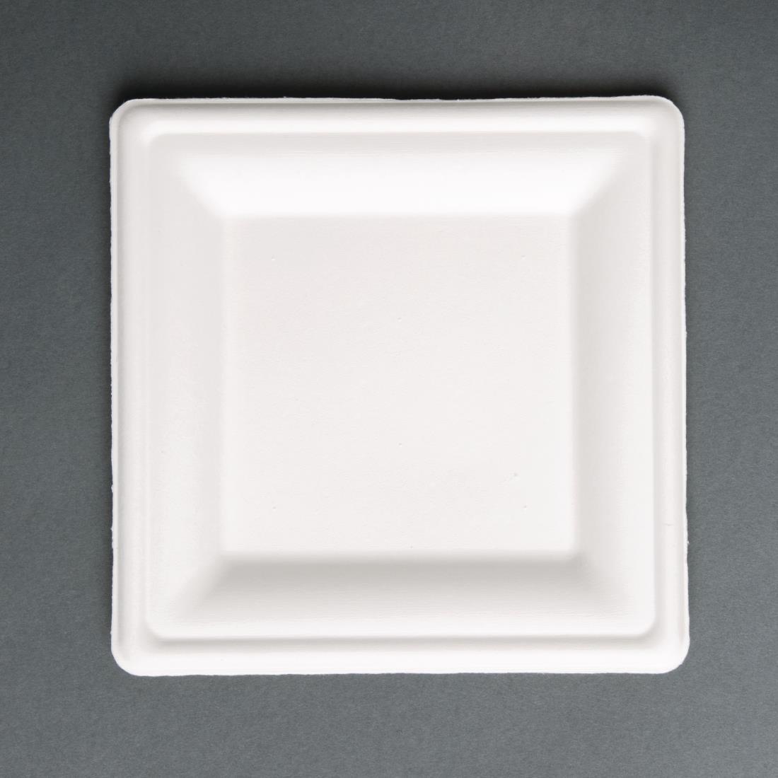 Fiesta Compostable Bagasse Square Plates 204mm (Pack of 50) - FC519  - 1