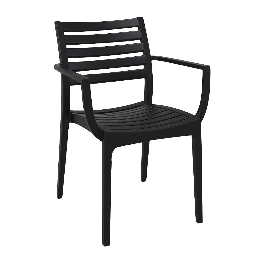 Artemis Arm Chair Black (Pack of 2) - FS445  - 1