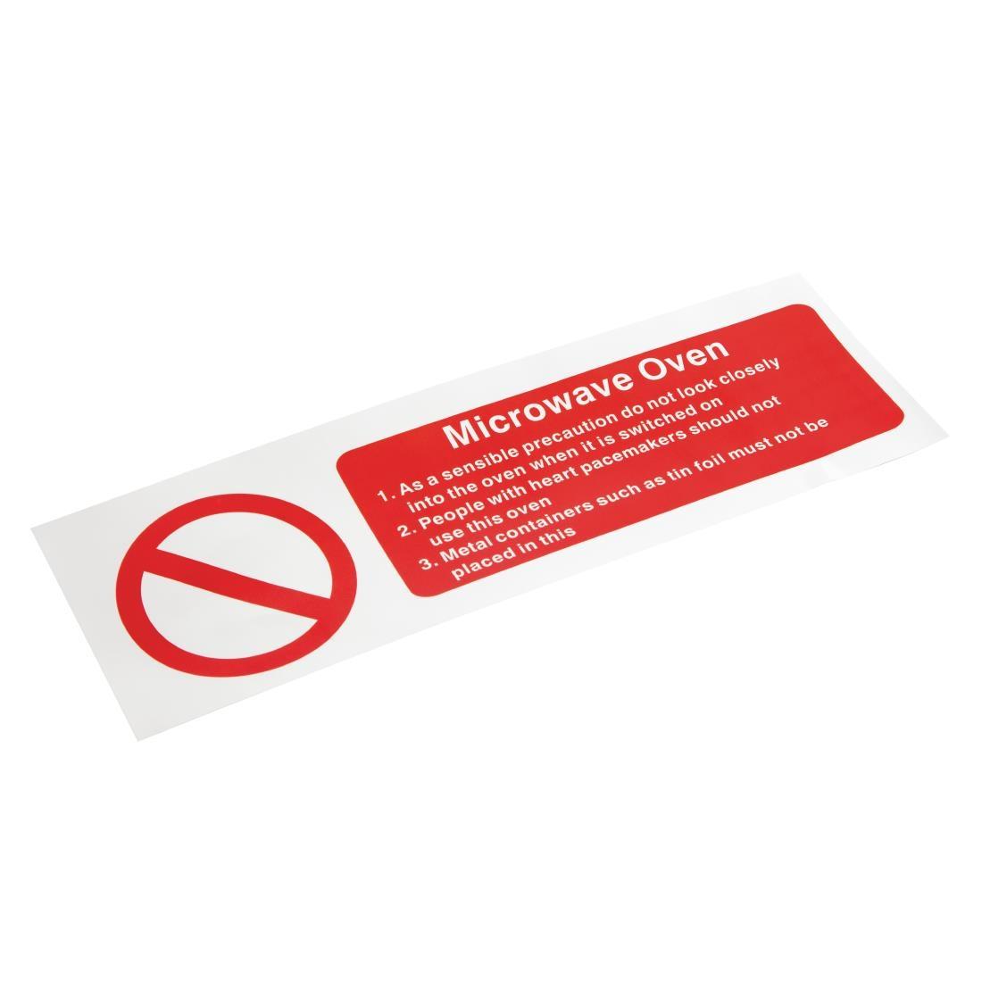 Vogue Microwave Oven Safety Sign - W231  - 1