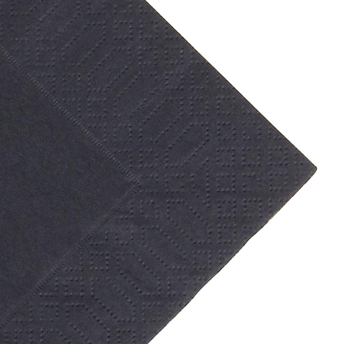 Duni Lunch Napkin Black 33x33cm 3ply 1/4 Fold (Pack of 1000) - GJ107  - 2