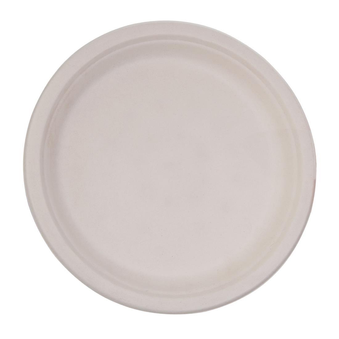 Fiesta Compostable Bagasse Round Plates Natural Colour 181mm (Pack of 50) - FC546  - 2