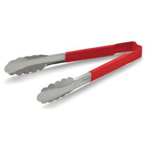 Vollrath Red Utility Grip Kool Touch Tong 9" - DC247  - 1
