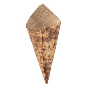 Fiesta Compostable Bamboo Canape Cones 35mm (Pack of 200) - DK385  - 1