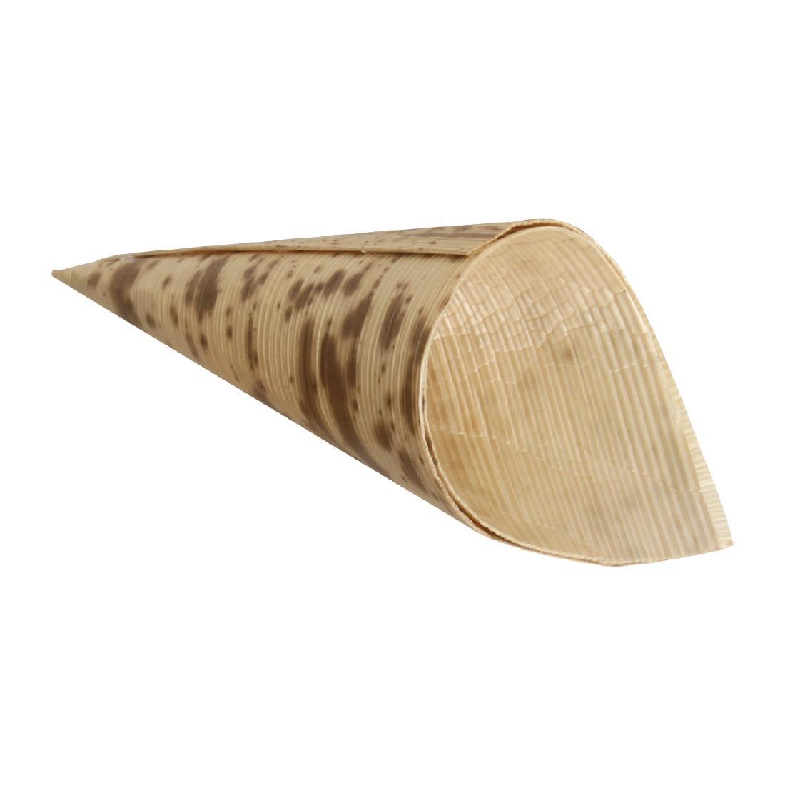 Fiesta Compostable Bamboo Canape Cones 35mm (Pack of 200) - DK385  - 2