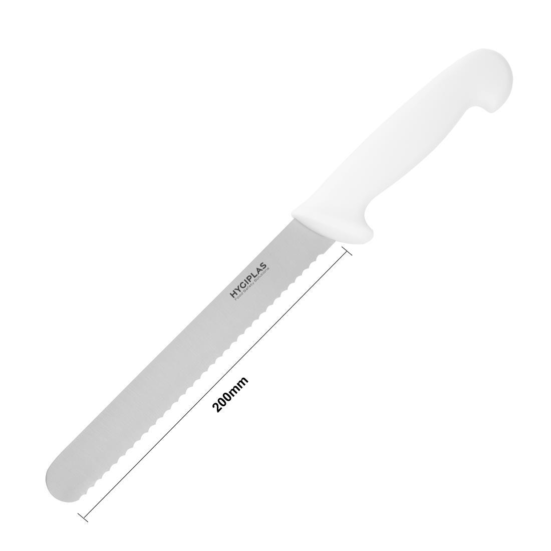 Hygiplas Bread Knife White 20.5cm - C882  - 5