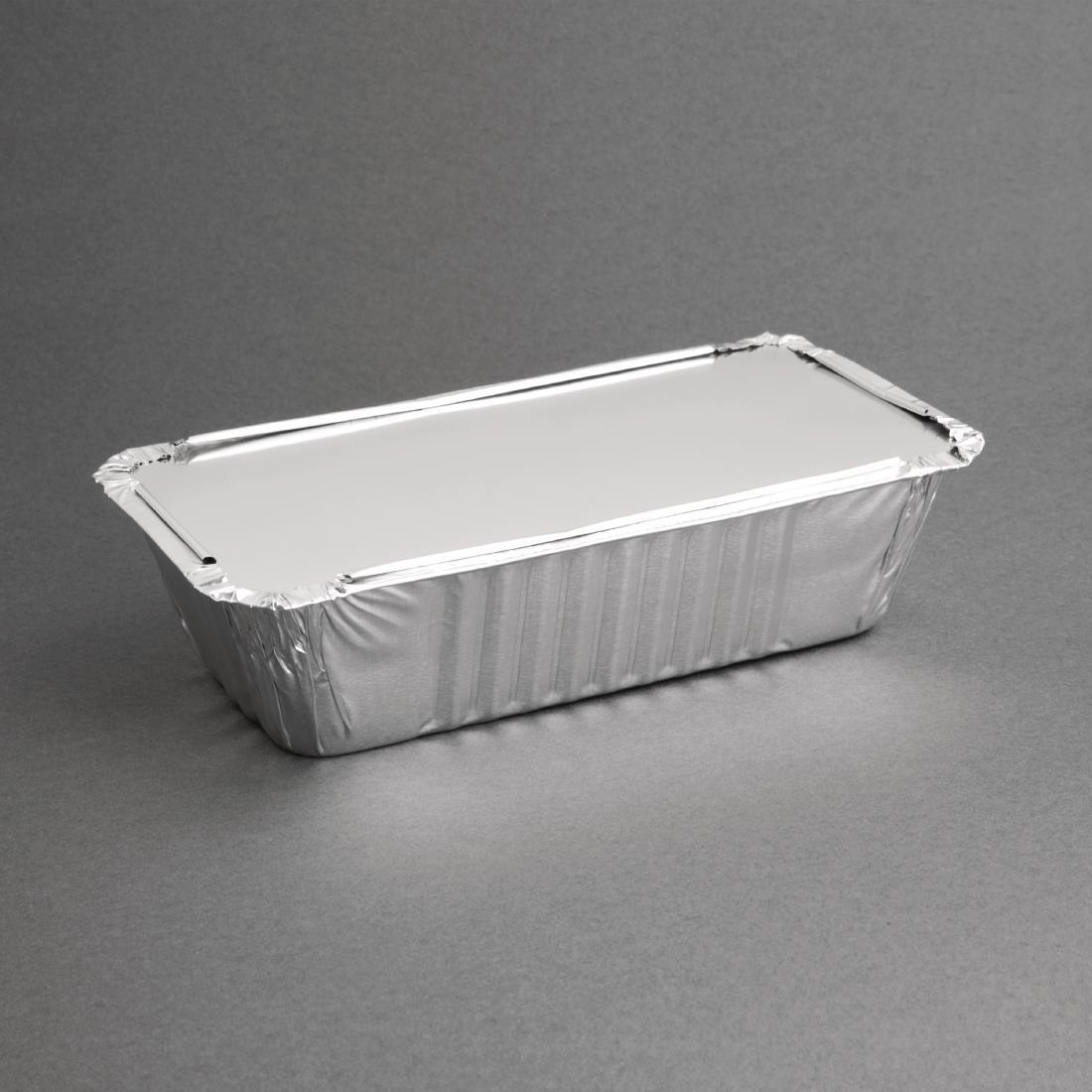 Fiesta Recyclable Foil Container Waxed Lids Large (Pack of 500) - CD952  - 2