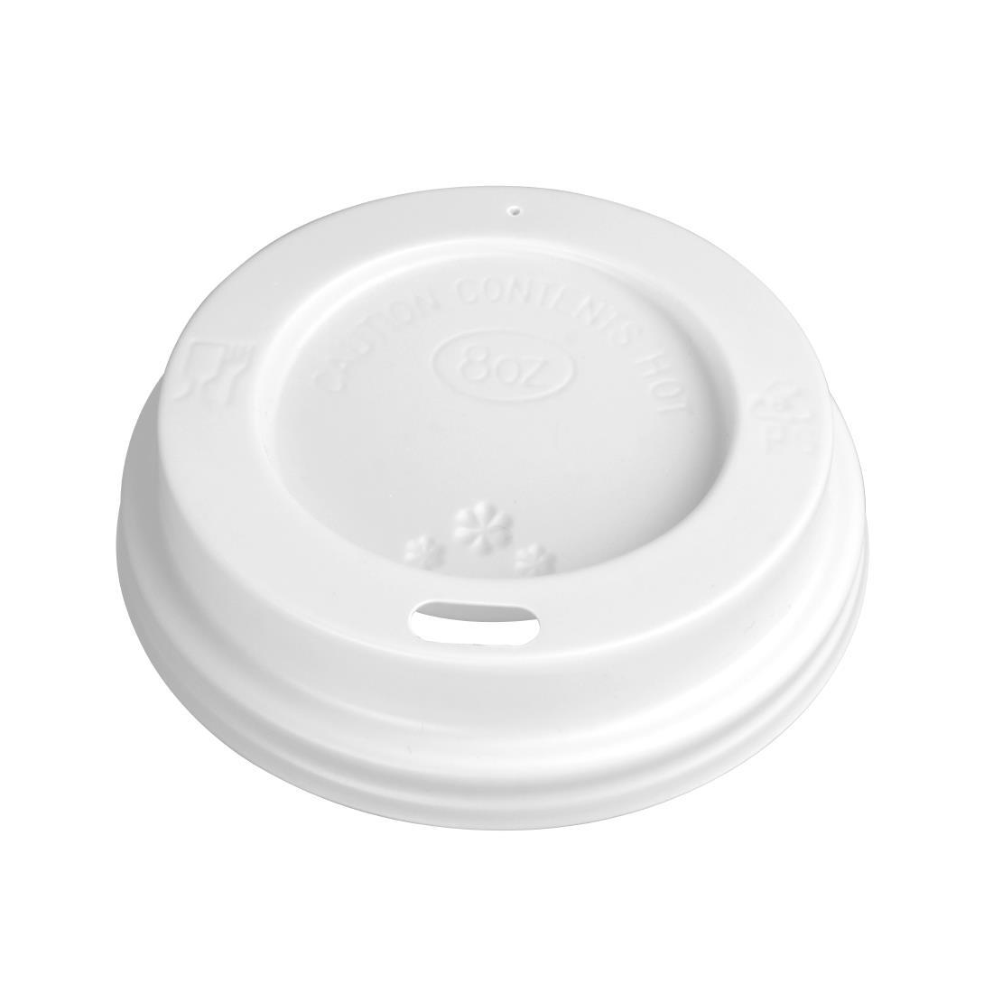 Fiesta Recyclable Coffee Cup Lids White 225ml / 8oz (Pack of 50) - CE263  - 2