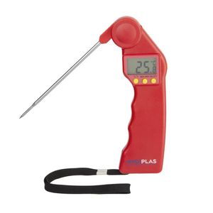 Hygiplas Easytemp Colour Coded Red Thermometer - CF913  - 1