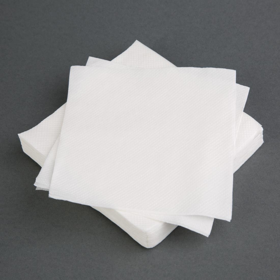 Fiesta Recyclable Cocktail Napkin White 24x24cm 1ply 1/4 Fold (Pack of 2000) - CM560  - 4