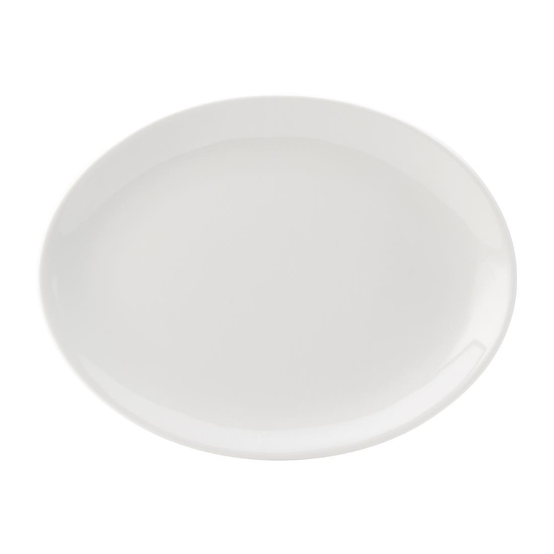 Utopia Titan Oval Plates White 300mm (Pack of 6) - DY325  - 1