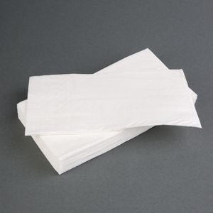 Fiesta Recyclable Dinner Napkin White 40x40cm 2ply 1/8 Fold (Pack of 250) - CM565  - 1
