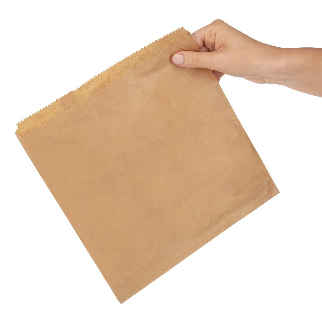 Fiesta Compostable Compostable Brown Paper Counter Bags Large (Pack of 1000) - CN757  - 4