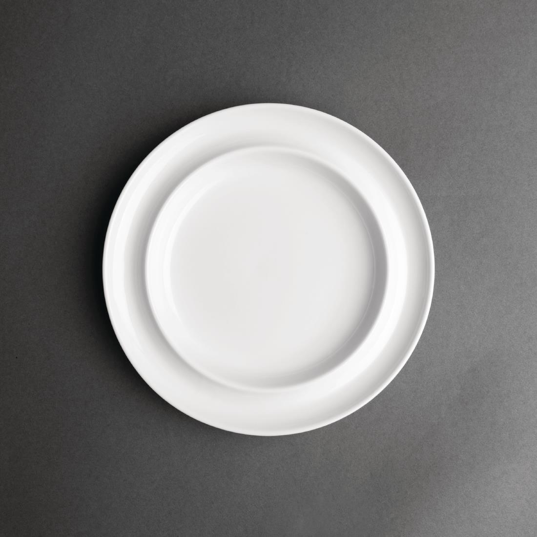 Olympia Heritage Raised Rim Plates White 203mm (Pack of 4) - DW152  - 1