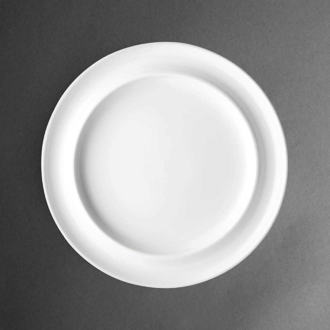 Olympia Heritage Raised Rim Plates White 253mm (Pack of 4) - DW153  - 1