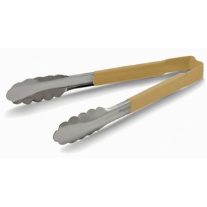Vollrath Tan Utility Grip Kool Touch Tong 9" - DC251  - 1