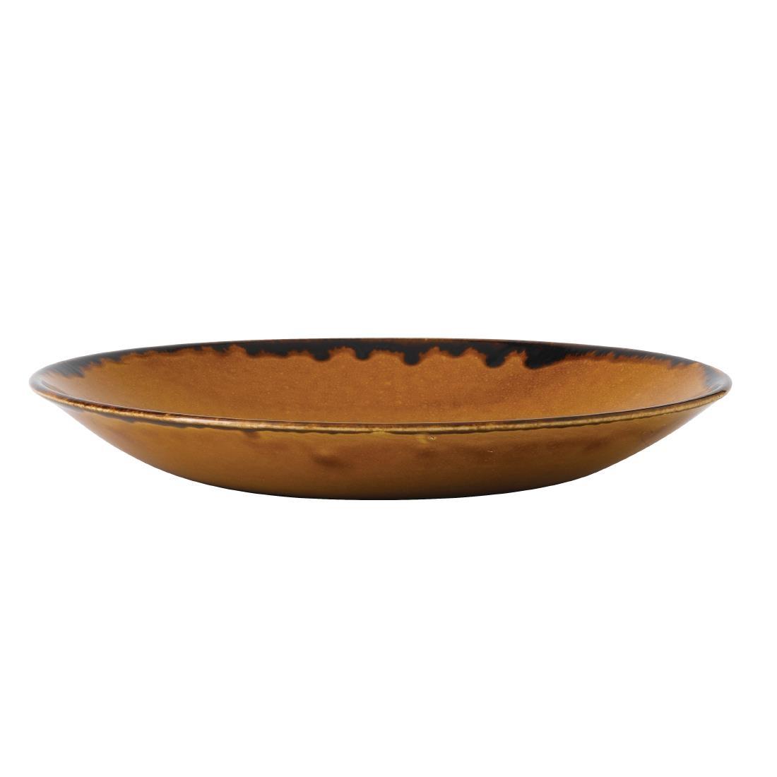 Dudson Harvest Deep Coupe Plates Brown 281mm (Pack of 12) - FC023  - 2