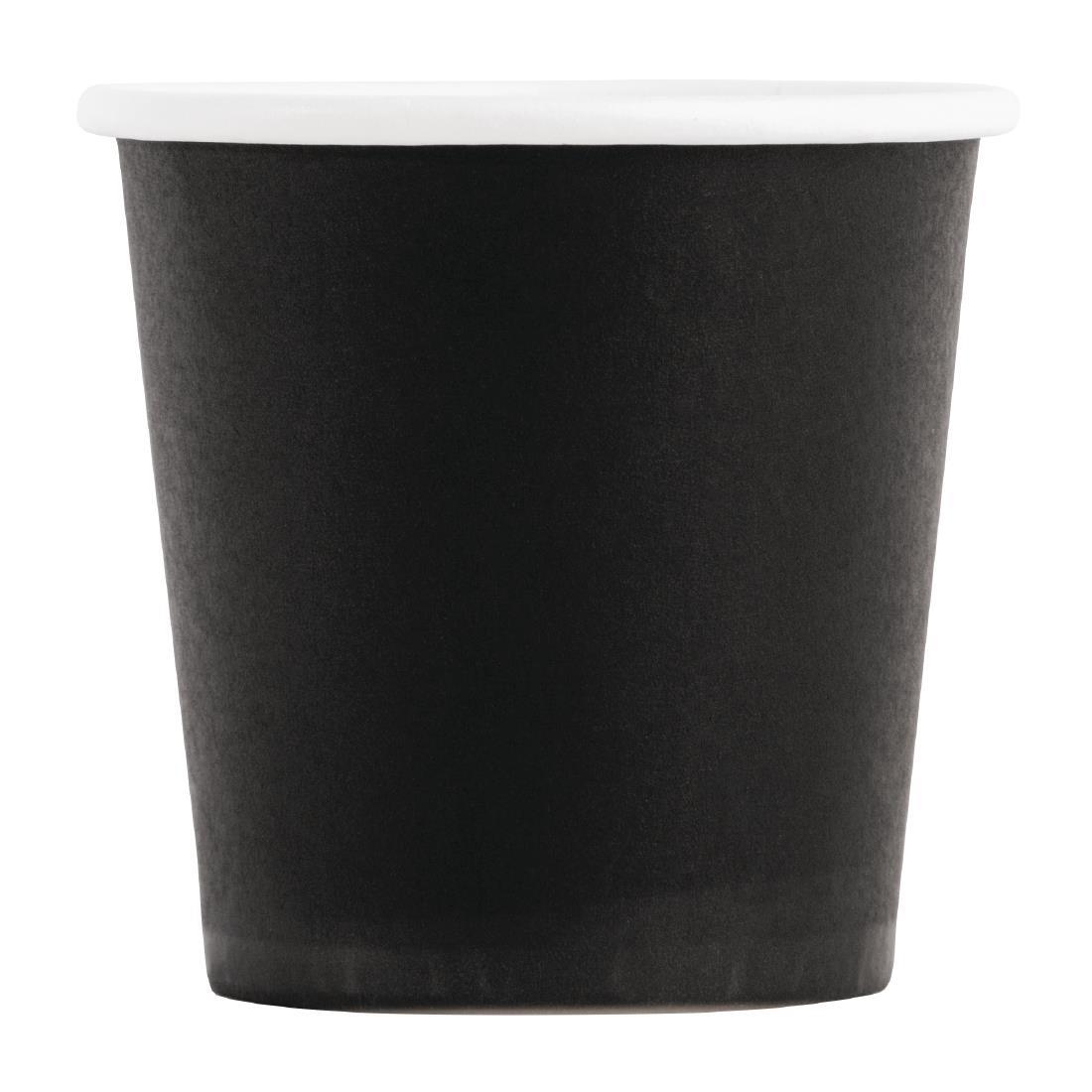 Fiesta Recyclable Espresso Cups Single Wall Black 112ml / 4oz (Pack of 50) - GF019  - 2