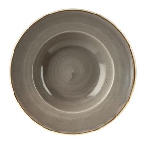 Churchill Stonecast Round Wide Rim Bowl Peppercorn Grey 240mm (Pack of 12) - DF797  - 1